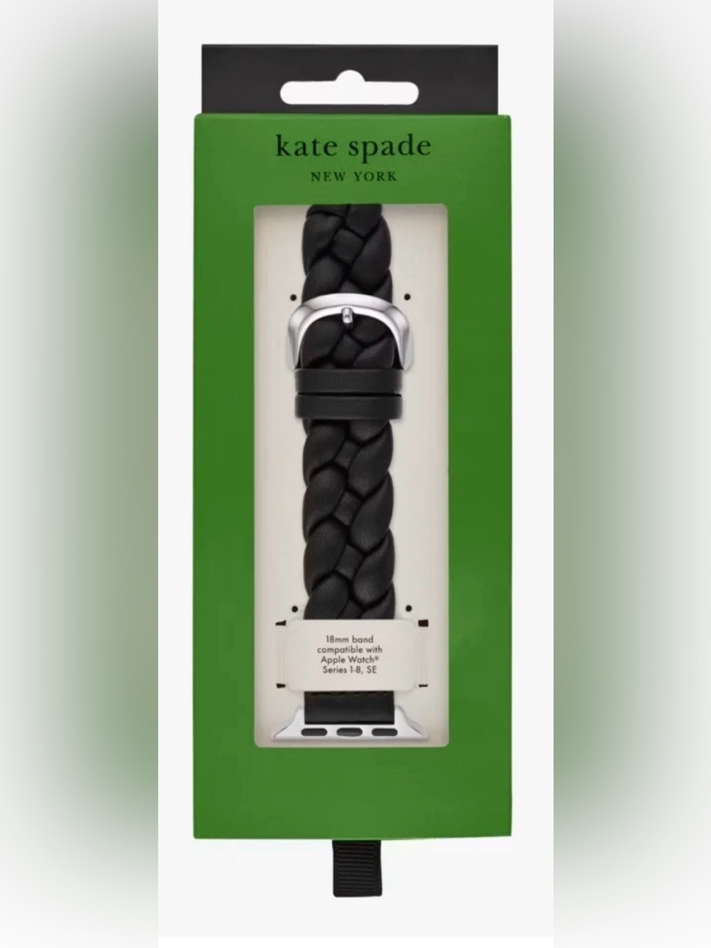 Kate Spade NY BLACK Leather Braided Apple Watch Band 38/40/41/42/44/45/49mm